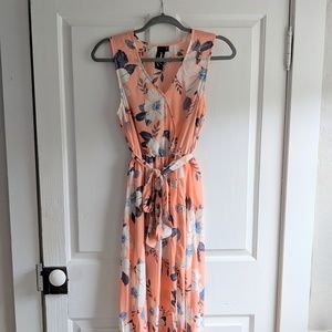 Pink Floral Maxi Dress